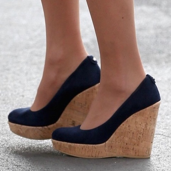 Stuart Weitzman Shoes - Stuart Weitzman Suede Cork Wedge